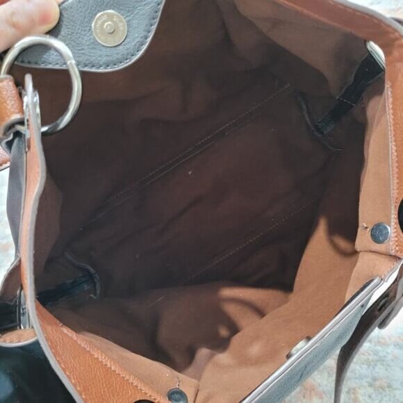 Clarks Black and Brown Leather Purse with Removable Clutch - Picture 13 of 13